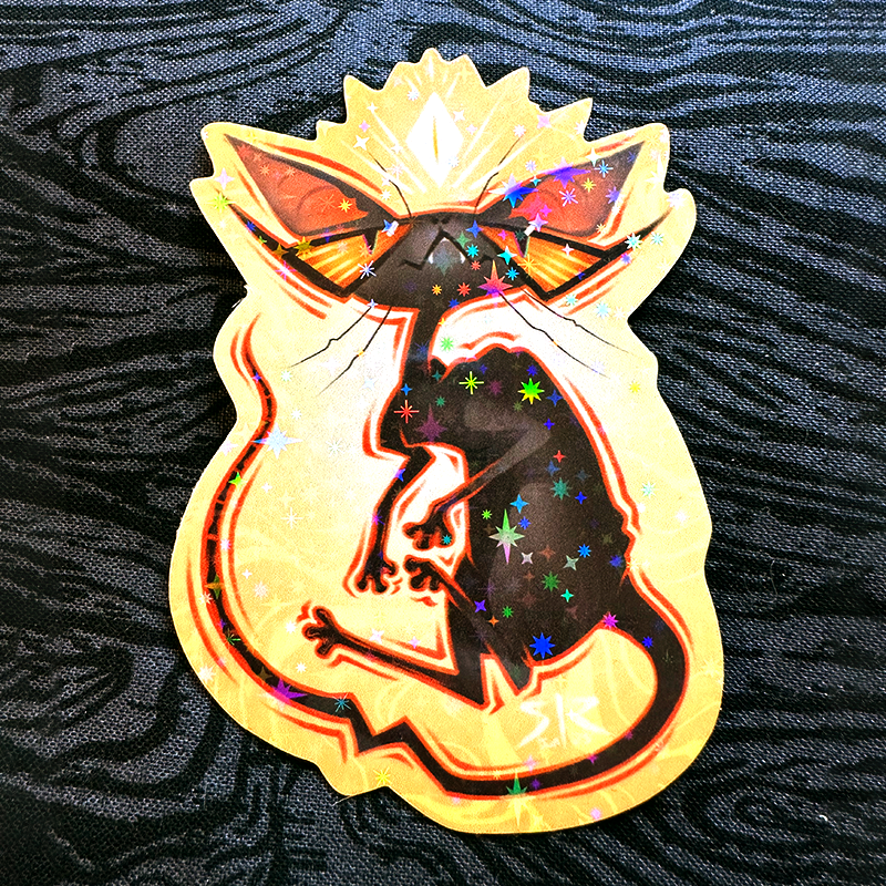 'Am I Worthy of the Light?' Star Holo Sticker 3.5"