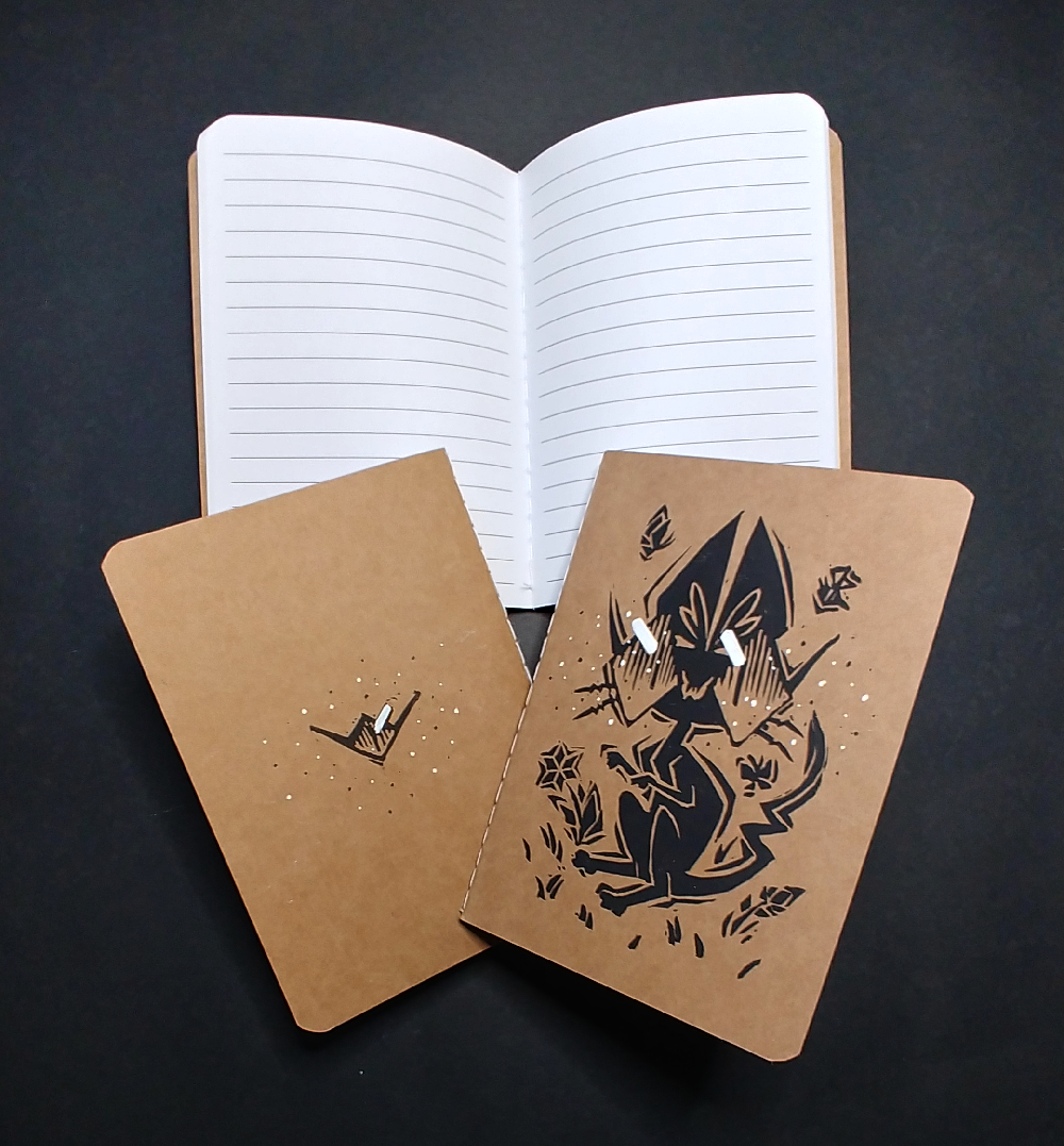 Copy of "Crow Creature in the Meadow" Hand-Printed Travel Journal