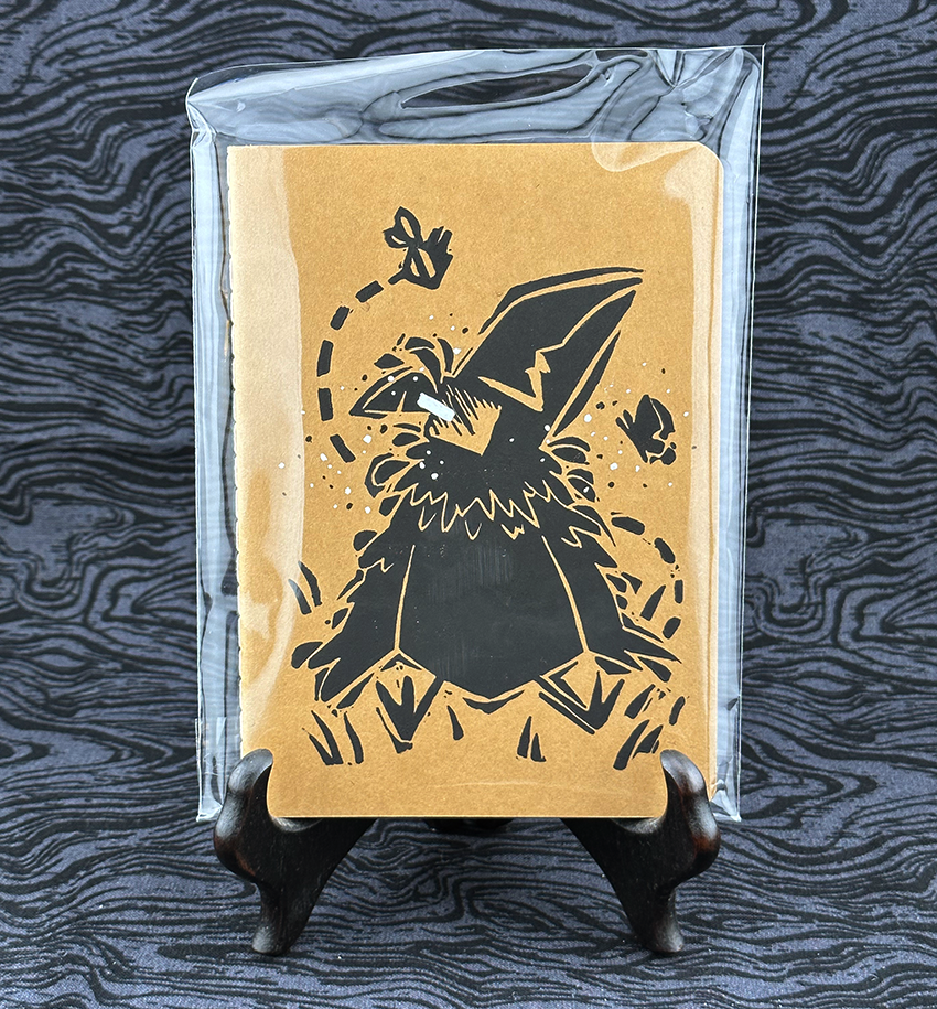 Copy of "Crow Creature in the Meadow" Hand-Printed Travel Journal