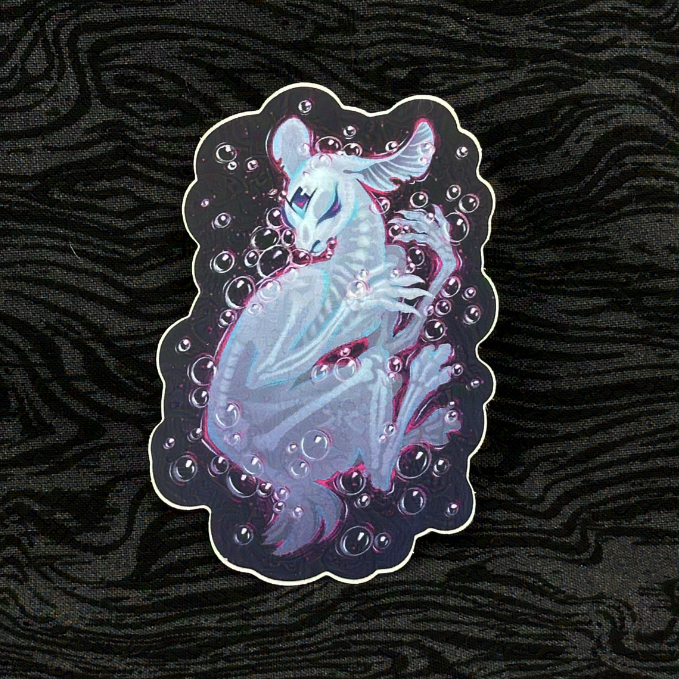 Funguary 2024 - 'Dewdrop Bonnet' Sticker 3.5"
