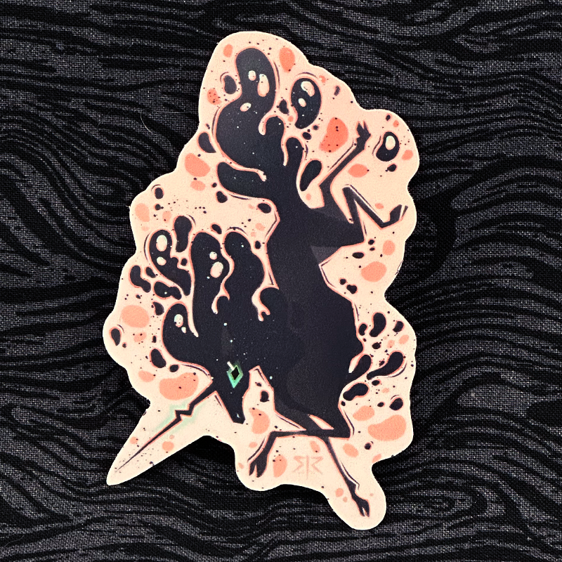 'Black Unicorn' Sticker 3.5"