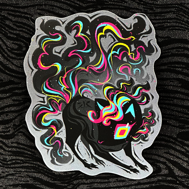 'Creepymon Vulpes' Sticker 3.5"