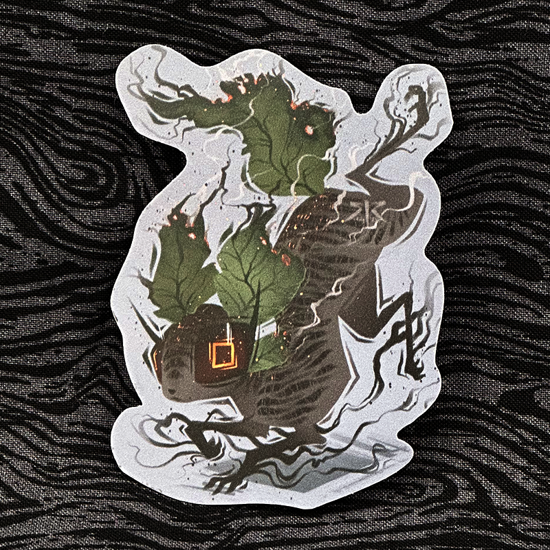 'Creepylutions: Conflagreon' Sticker 3.5"