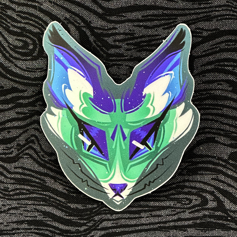 'Gay Pride Fox' Sticker 3"