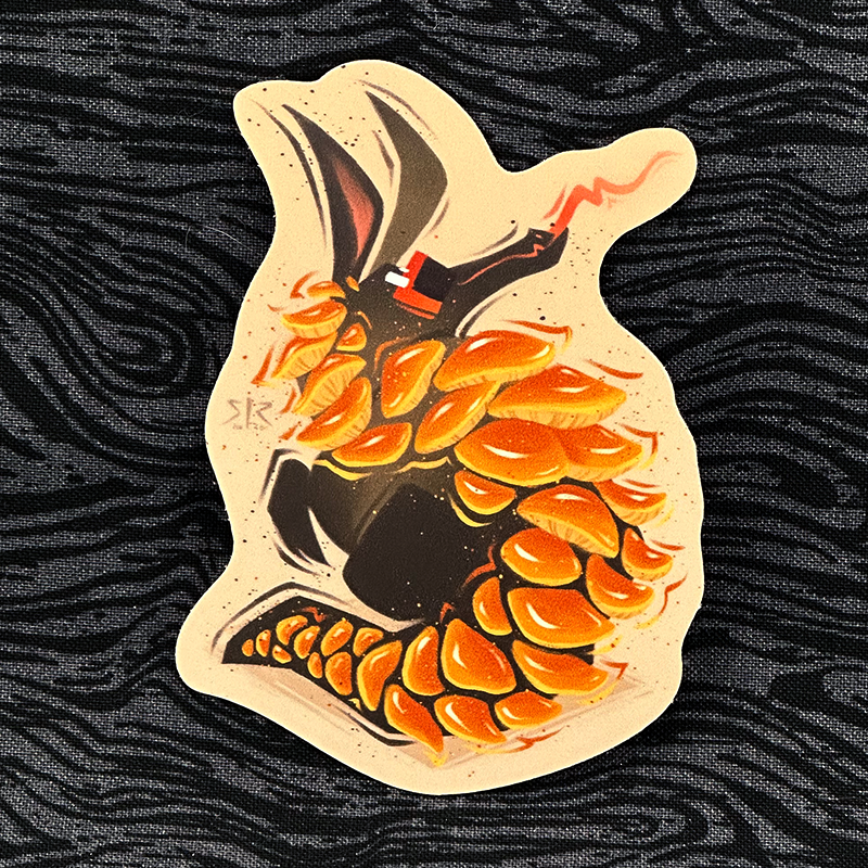 'Velvet Shank' Sticker 3.5"