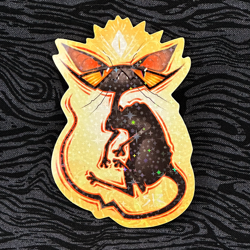 'Am I Worthy of the Light?' Star Holo Sticker 3.5"