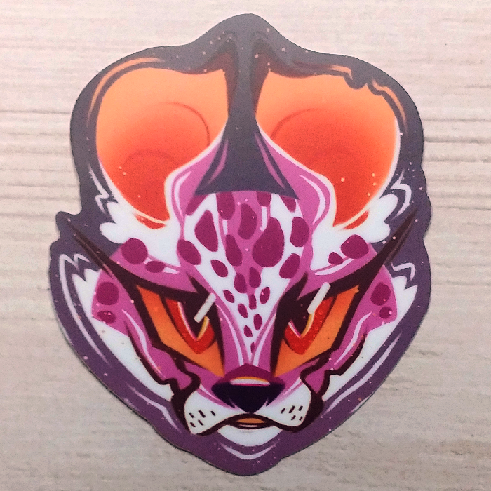 'Lesbian Pride Cat' Sticker 3"