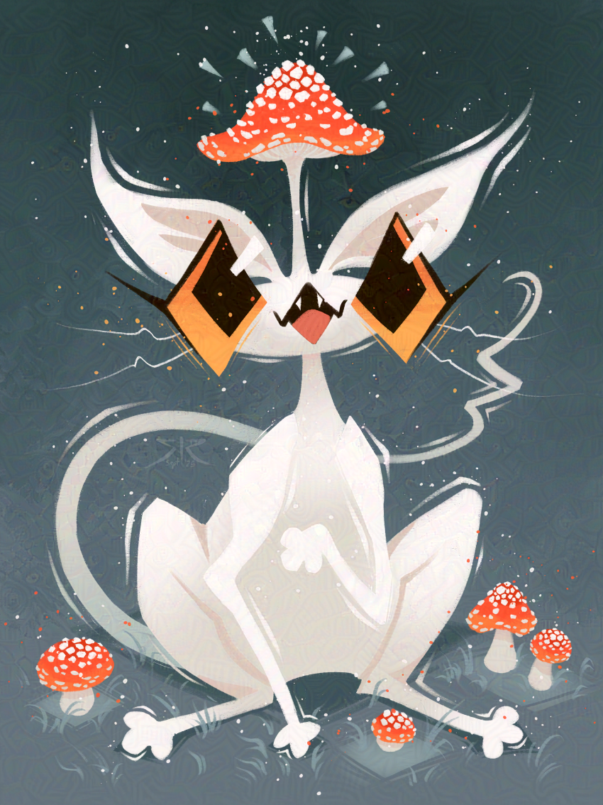 'Mushroom Cat' Art Print