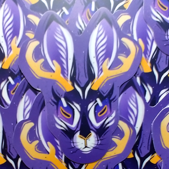 'Nonbinary Pride Jackalope' Sticker 3"