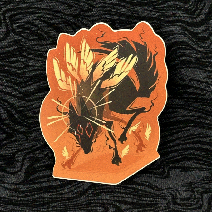 UltraAngelTober 2023 - 'Omen / Grimm' Sticker 3.5"