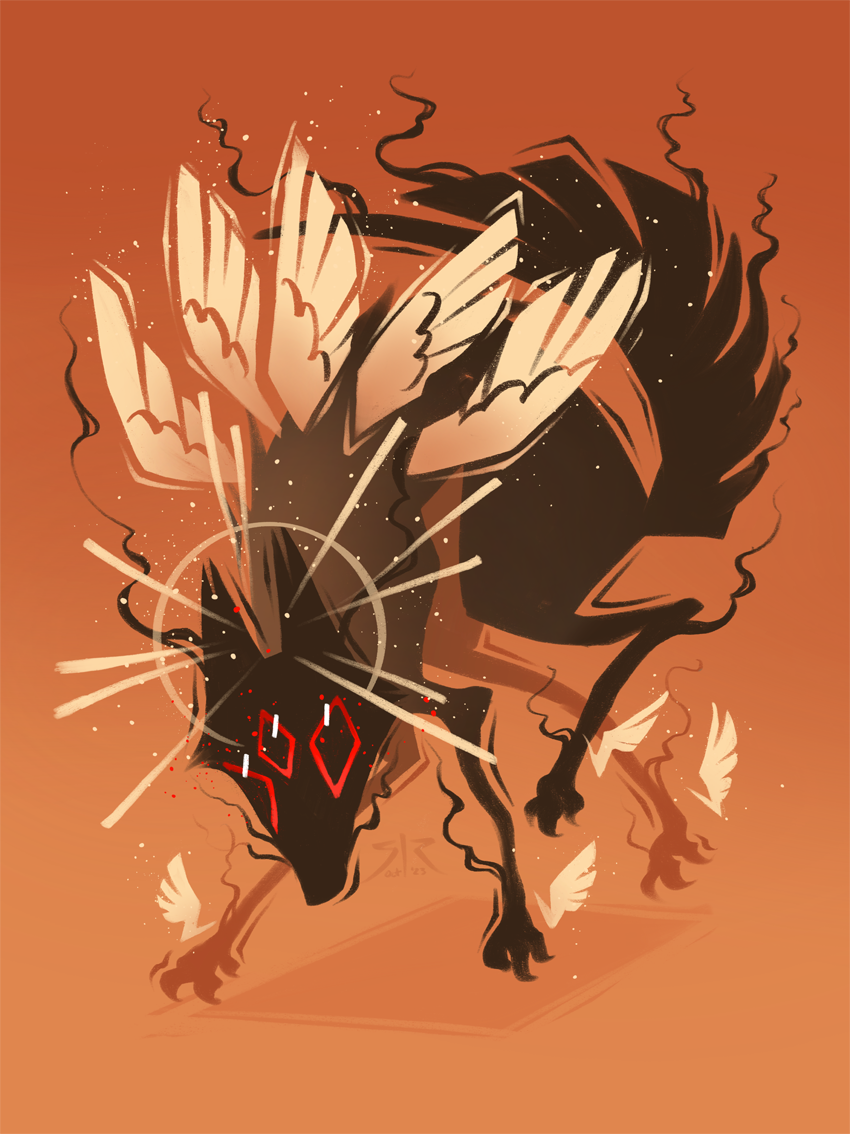 UltraAngelTober 2023 - 'Omen' Art Print