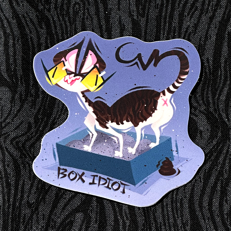 'Box Idiot' Sticker 3.5"