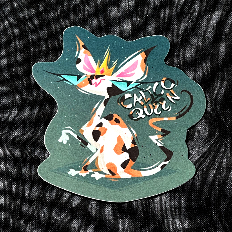 'Calico Queen' Sticker 3.5"