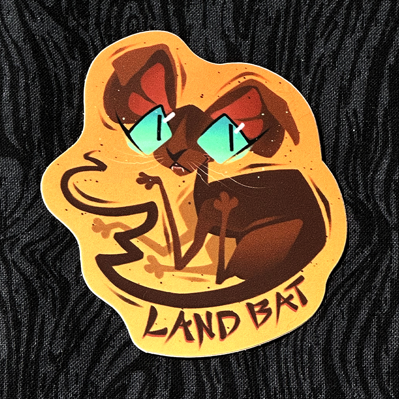 'Land Bat' Sticker 3.5"