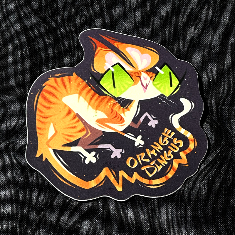 'Orange Dingus' Sticker 3.5"