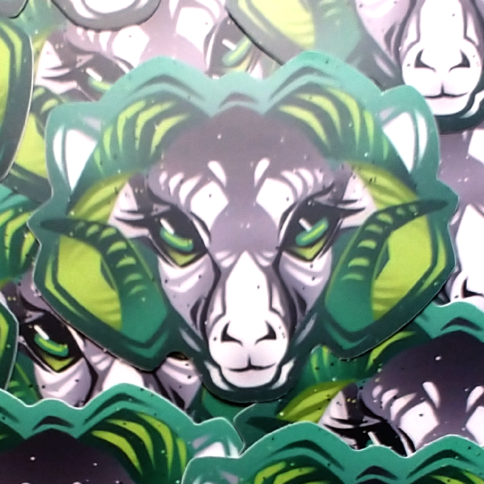 'Aromantic Pride Ram' Sticker 3"