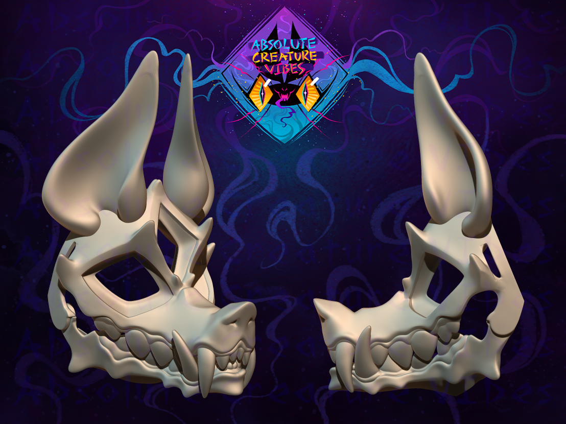 Three Eyed Wolf Headbase 3D file for printing (STL)
