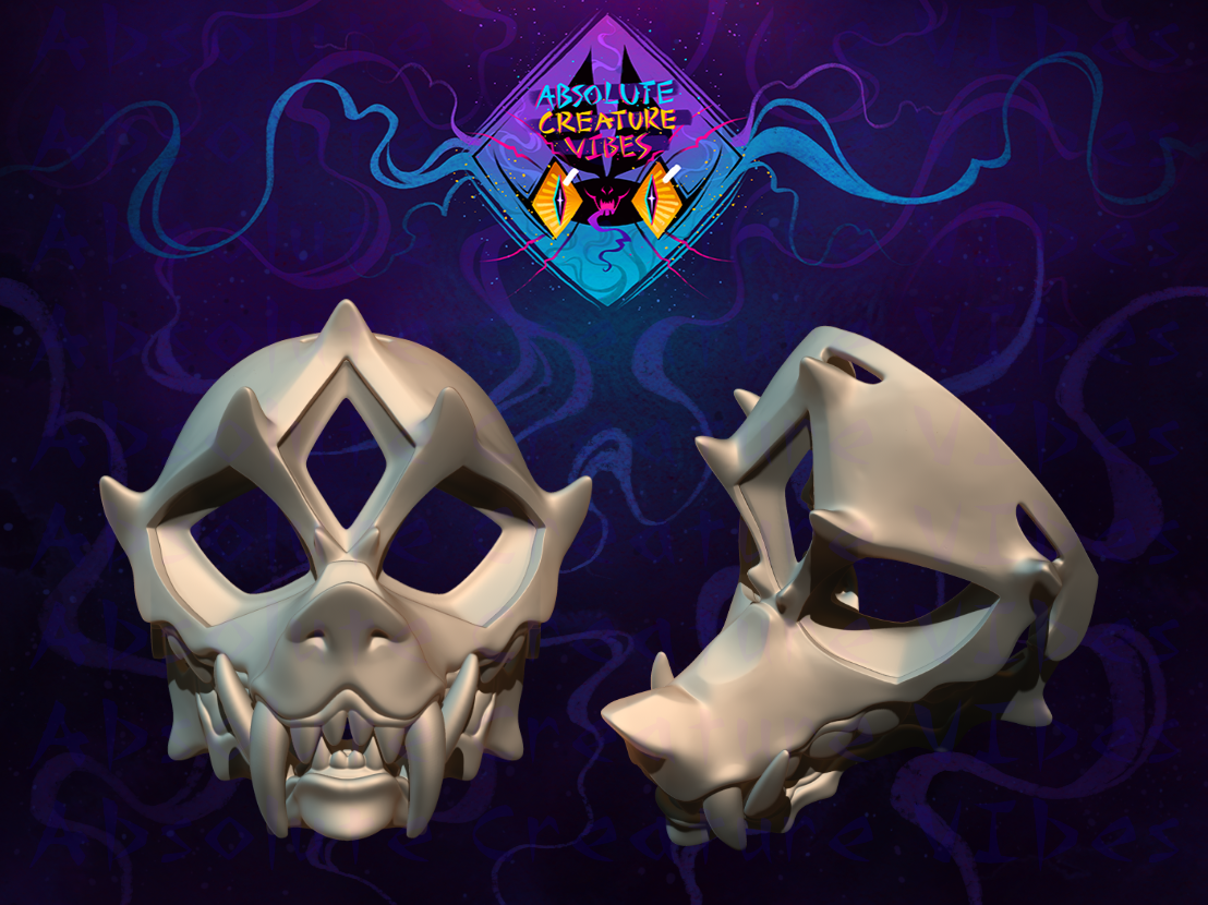 Three Eyed Wolf Headbase 3D file for printing (STL)