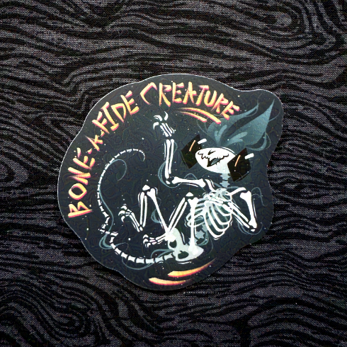 'Bone-A-Fide Creature' Sticker 3.5"