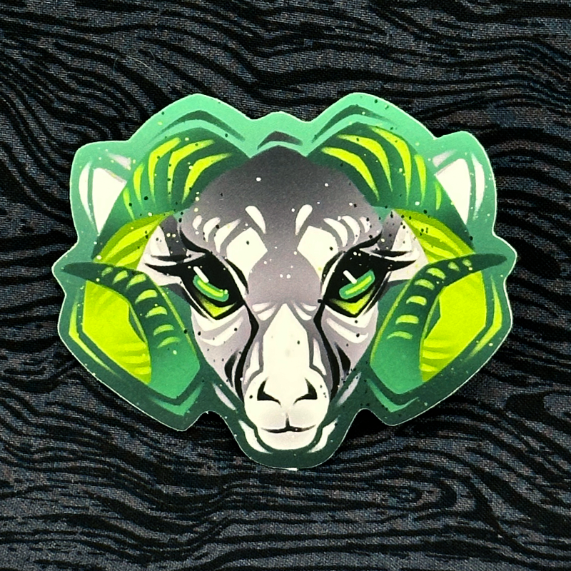 'Aromantic Pride Ram' Sticker 3"