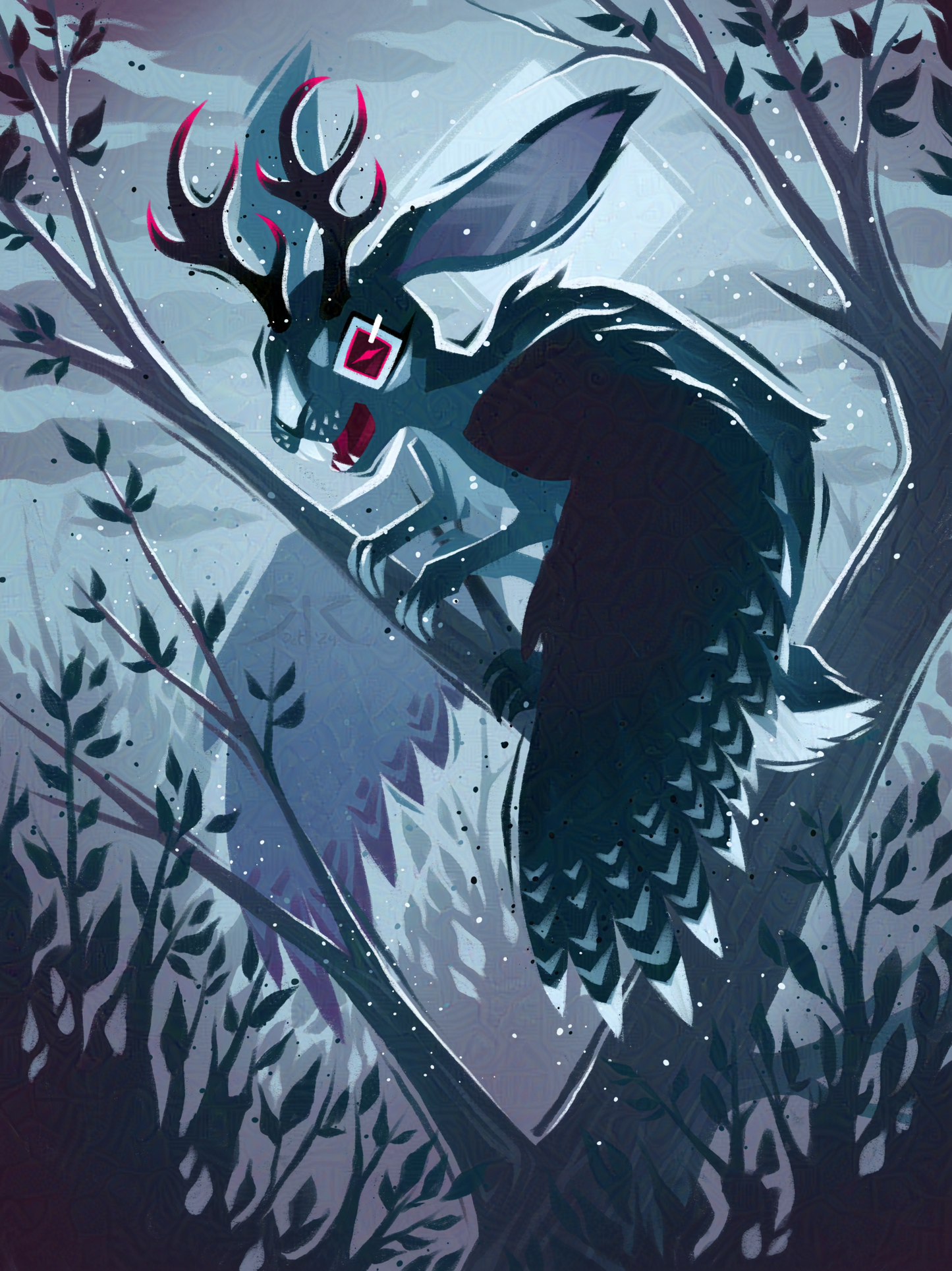 'Wolpertinger' Art Print
