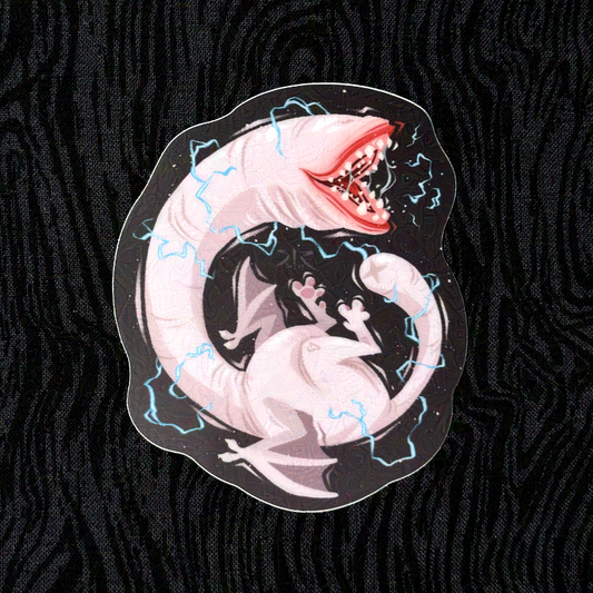 'Pale Wyrm' Sticker 3.5"