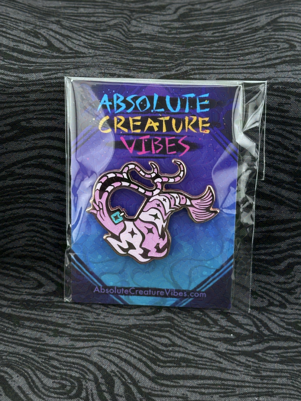 'Cosmic Shrimp: PInk' Enamel Pin 2in