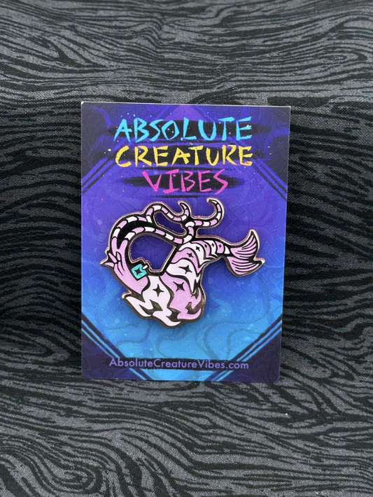 'Cosmic Shrimp: PInk' Enamel Pin 2in