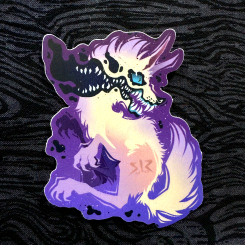 'Wrath Wolf Pale' Sticker 3.5"